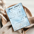 Little Boo Blue Predictions & Advice Card - Little Boo blue Halloween baby shower printable