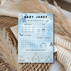 Little Boo Blue Predictions & Advice Card - Little Boo blue Halloween baby shower printable