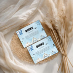 Little Boo Blue Books for Baby Card - Little Boo blue Halloween baby shower printable