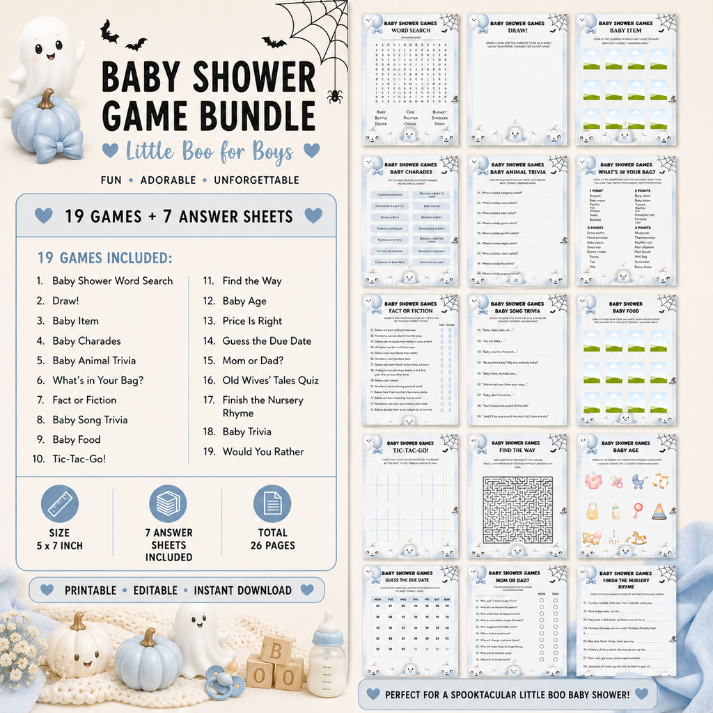 19 Little Boo Baby Shower Games With Answers