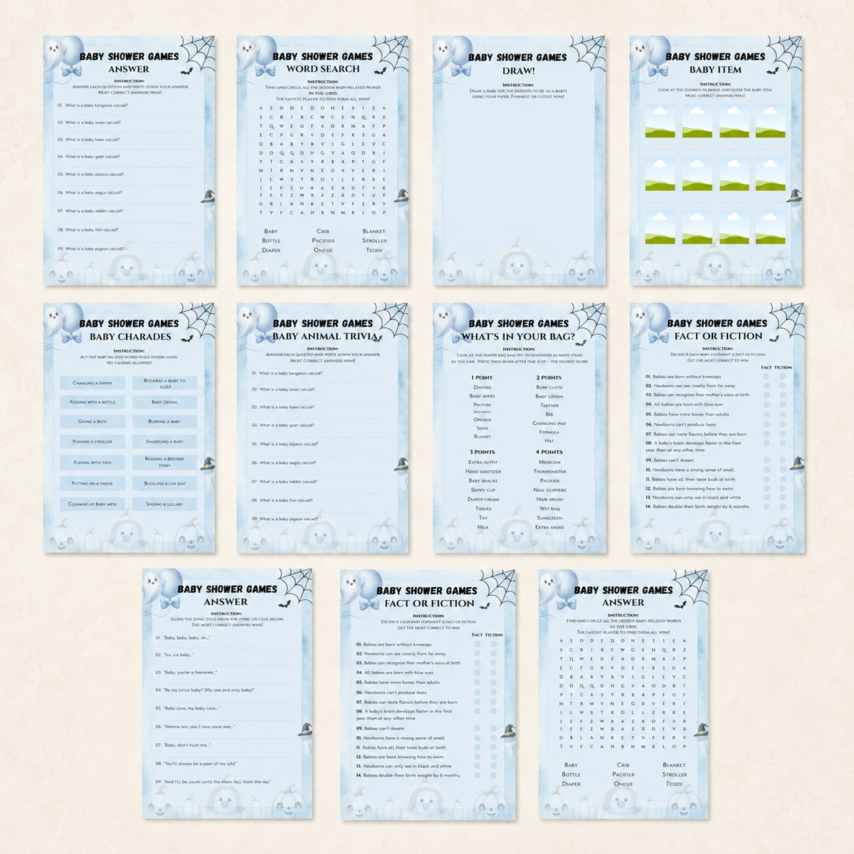 19 Little Boo Baby Shower Games With Answers