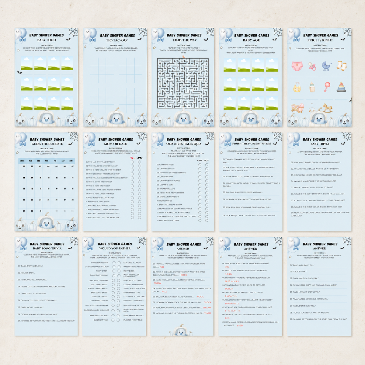 19 Little Boo Baby Shower Games With Answers